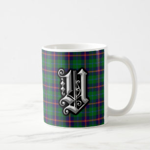 Caneca De Café Tartan novo do monograma da letra Y do clã