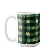 Tartan Verde Trevos Dourados Dia de São Patrício