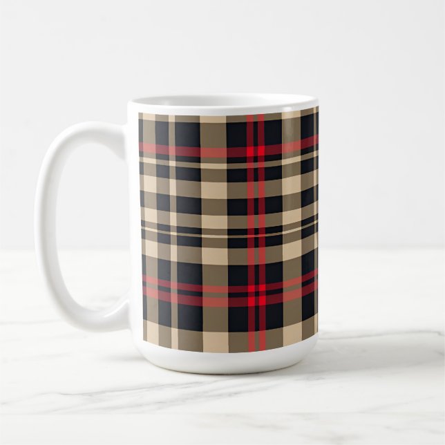 Caneca De Café Tartan Xadrez Mug (Esquerda)