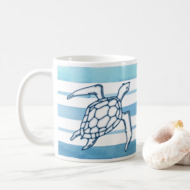 Caneca De Café Tartaruga (Com Donut)