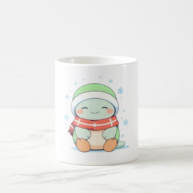 Caneca De Café Tartaruga Aconchegante de Inverno com Cachecol Des (Centro)