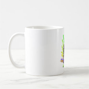 Caneca De Café Tartaruga Colorida Divertida Em Um Scooter