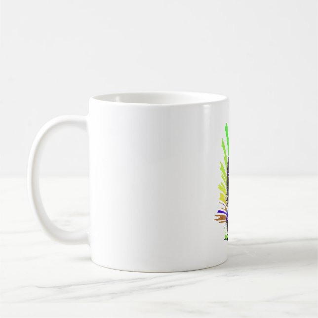 Caneca De Café Tartaruga Colorida Divertida Em Um Scooter (Esquerda)
