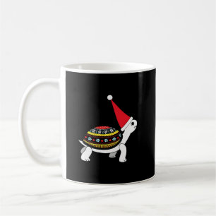 Caneca De Café Tartaruga com Chapéu de Papai Noel - Camiseta Feia
