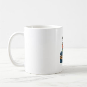 Caneca De Café Tartaruga Cute Lendo em Livros Vetor Vintage_1