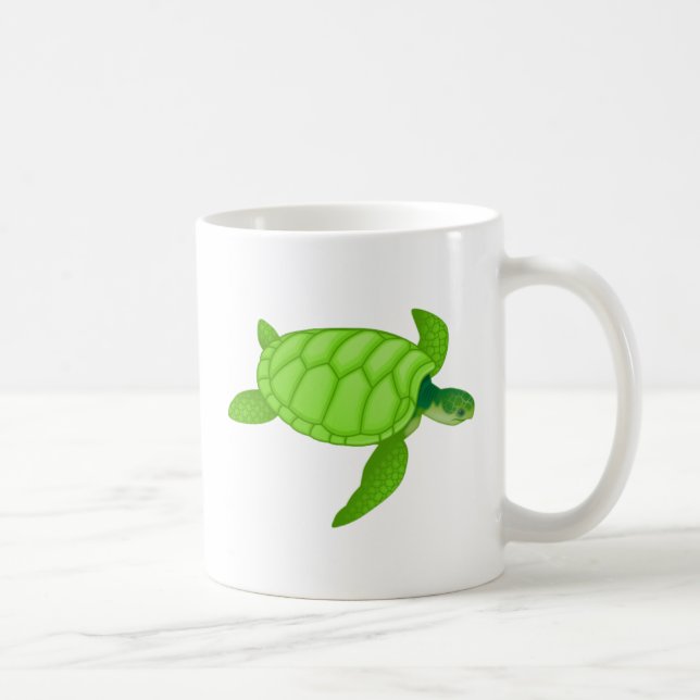 Caneca De Café Tartaruga de mar verde (Direita)