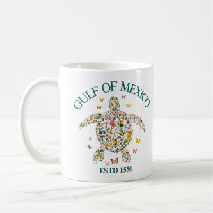 Caneca De Café Tartaruga do Golfo do México est 1550 Nunca Esqueç