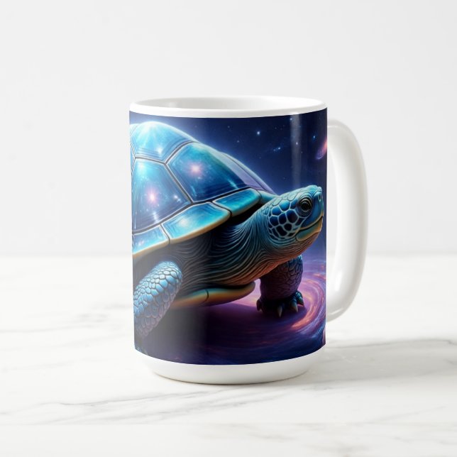 Caneca De Café Tartaruga do Mar Galáctico (Frente Esquerda)