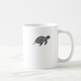 Caneca De Café Tartaruga do mar - Impressão do mar em relevo - Ta