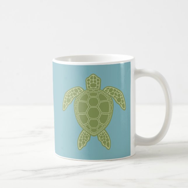 Caneca De Café Tartaruga do Mar Verde (Direita)