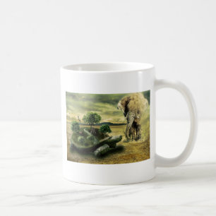 CANECA DE CAFÉ TARTARUGA E ELEFANTE