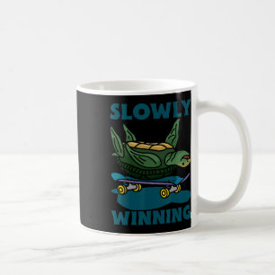 Caneca De Café Tartaruga Engraçada de Skate Lentamente Punindo Vi