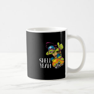 Caneca De Café Tartaruga Engraçada Em Skate Com Casco Sim Skatebo