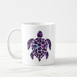 Caneca De Café Tartaruga Floral