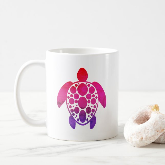 Caneca De Café Tartaruga marinha (Com Donut)