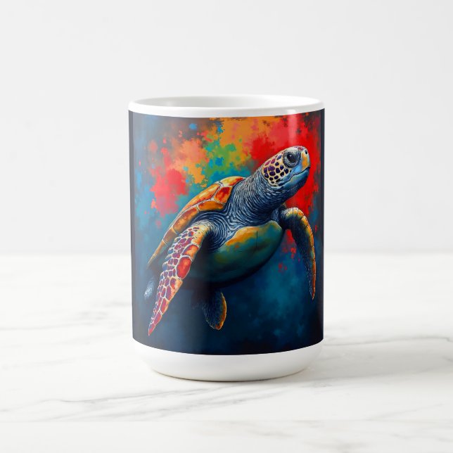 Caneca De Café Tartaruga Marinha em Mar Profundo (Centro)