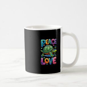 Caneca De Café Tartaruga Marinha Fofa Paz Amor Tartarugas Praia V
