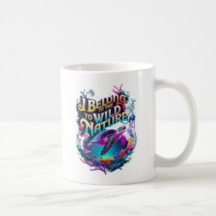 Caneca De Café Tartaruga marinha que pertenço à natureza selvagem