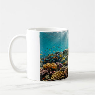 Caneca de Café Tartaruga Marinha Verde Deslizando 