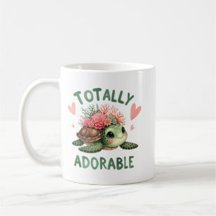 Caneca De Café Tartaruga Totalmente Adorável Arte Fofa