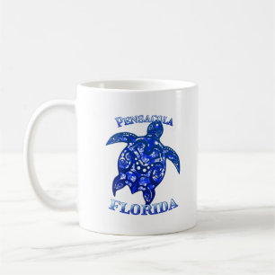 Caneca De Café Tartaruga Tribal de Vacinação Pensacola Flórida