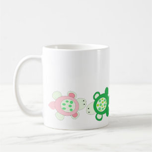 Caneca De Café Tartarugas Bebês Nadando