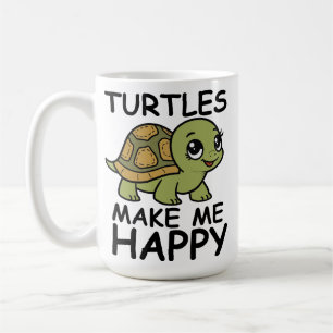 Caneca De Café Tartarugas Me Fazem Feliz