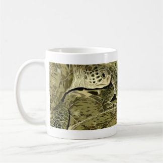 Caneca De Café Tartarugas Verdes Gráfico