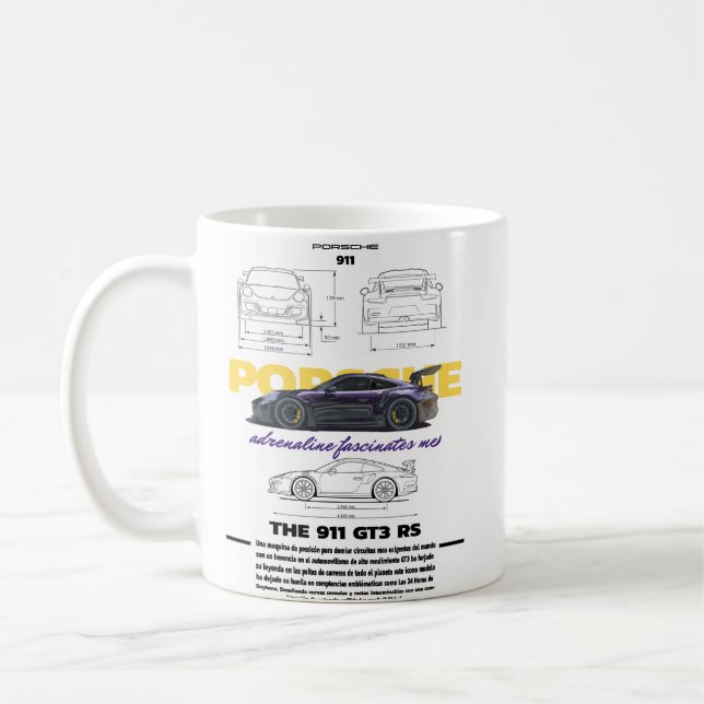 Caneca De Café Tasa Porsche GT3 RS  (Esquerda)