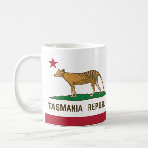 Caneca De Café Tasmânia República da tilacina Bandeira da Tasmâni