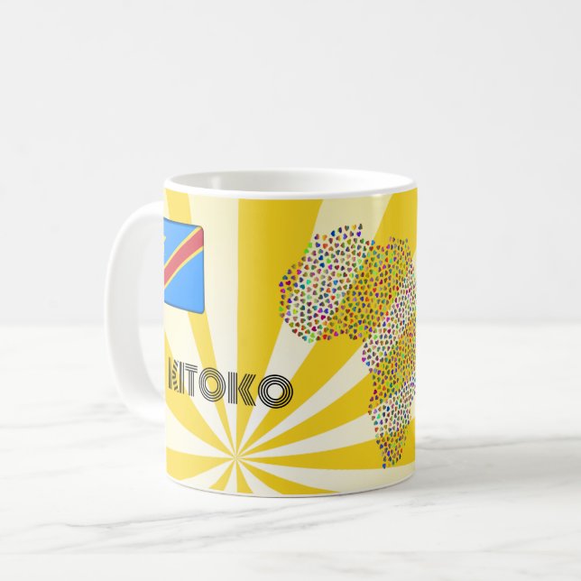 Caneca De Café Tasse, mug imprimé Afro (Frente Esquerda)