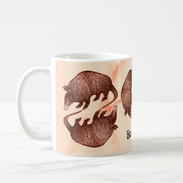 Caneca De Café Tatu Yin Yang (Esquerda)