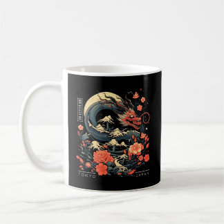Caneca De Café Tatuagem Asiática Do Dragão De Tóquio Japonês - 80