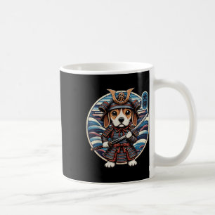 Caneca De Café Tatuagem do cão Samurai japonês, Beagle Kawaii Nin