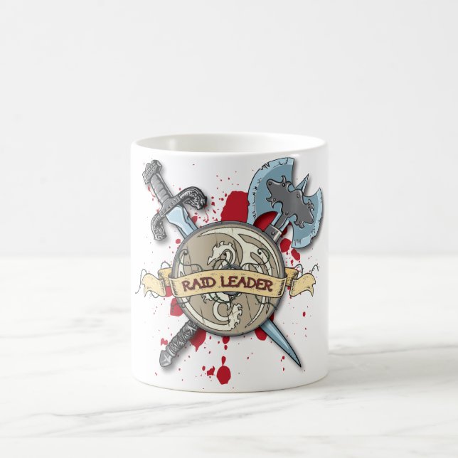 Caneca De Café Tatuagem do LÍDER do RAID - espada, machado, e (Centro)