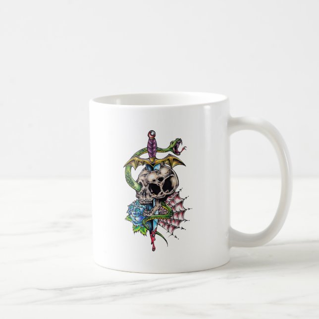 Caneca De Café Tatuagem do Skull & Dagger (Direita)