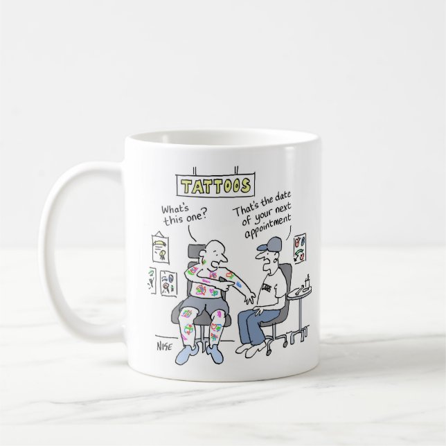 Caneca De Café Tatuagens Tema Tatuagens Engraçadas (Esquerda)