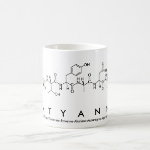 Caneca De Café Tatyanna peptide nome mug