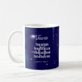 Caneca De Café Taurus Astrology Zodiac - Sinal de Traços de Const