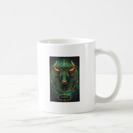 Caneca De Café Taurus Emerald and Gold Astrology Coffee Cup