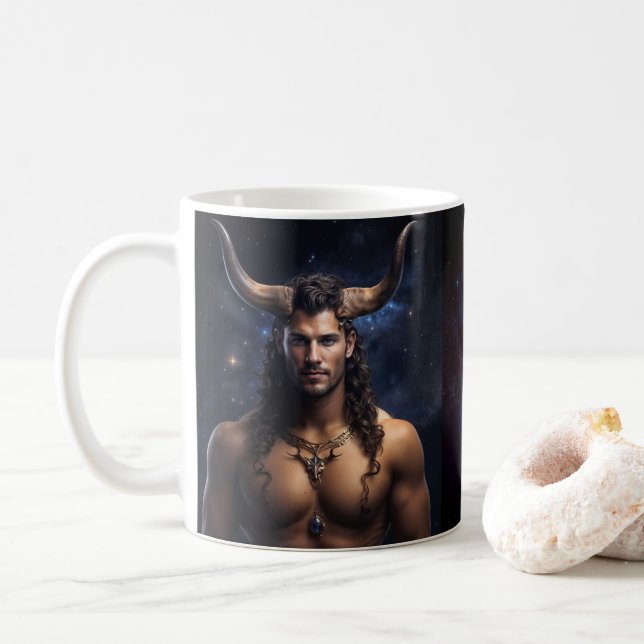 Caneca De Café Taurus Male Astrologic Coffee Mug (Com Donut)