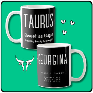 Caneca De Café Taurus Star Sinal Zodiac Gift