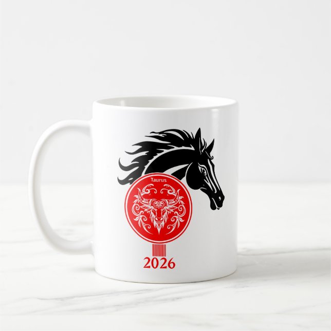Caneca De Café Taurus x Year of the Horse 2026 (Esquerda)