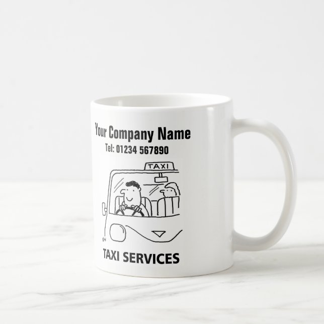 Caneca De Café Taxi & Car Hire Services (Direita)