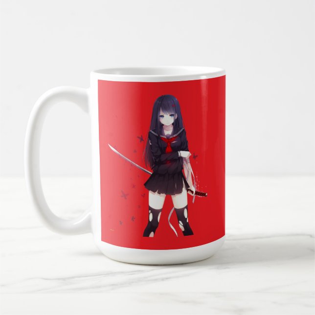 Caneca De Café Taza anime roja (Esquerda)