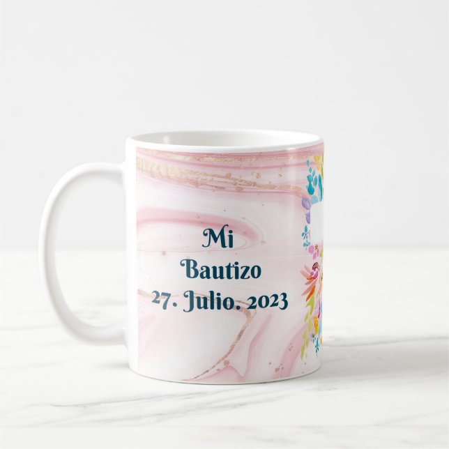 CANECA DE CAFÉ TAZA BAUTIZO PERSONALIZADA (Esquerda)