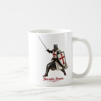 Caneca De Café Taza caballero templario - Non nobis, Domine