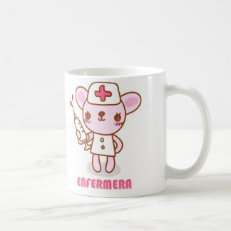 Caneca De Café Taza con un dibujo de una enfermera ratoncita