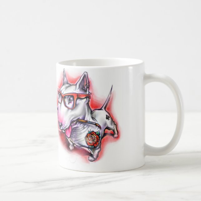 Caneca De Café Taza CSB Crazy Bull Terrier (Direita)