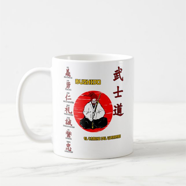 Caneca De Café Taza De Café Bushido - The Wai of the Warrior (Esquerda)